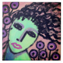 Buscar retrato abstracto azulejos Mujer