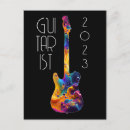 Buscar guitarra colorida tarjetas Guitarrista