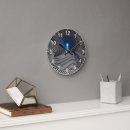 Buscar arte óptico relojes de pared Negro
