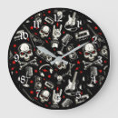 Buscar reloj del cráneo relojes de pared Negro