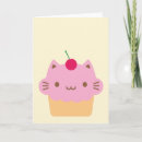 Buscar comida para gatos tarjetas Kawaii