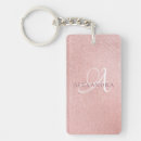 Buscar oro rectangulares llaveros Rosa
