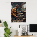 Buscar mecánico de automóviles posters General y unisex