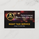 Buscar tráfico tarjetas de visita Taxi