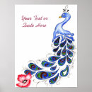 Buscar flor de pavo real posters Azul