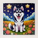 Buscar husky siberiano puzzles Flores