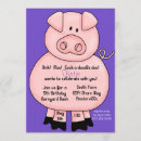 Buscar cerdo rosado invitaciones Chica