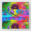 Buscar símbolo paz de relojes de pared Hippie