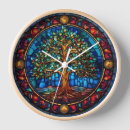 Buscar árbol la vida de relojes de pared Colorido