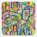 Buscar ocho pegatinas Azul