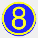 Buscar número 8 pegatinas Amarillo