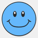 Buscar cara sonriente azul pegatinas Emoticono