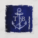 Buscar ancla azul tarjetas de visita Pescador