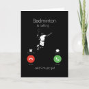 Buscar bádminton tarjetas Badminton gracioso