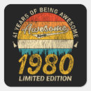 Buscar hecho en 1980 pegatinas General y unisex