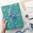 Buscar turquesa brillante papel de regalo Brillo