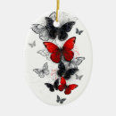 Buscar mariposas negras adornos Rojo