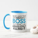 Buscar el mejor jefe nunca tazas Sarcástico
