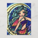 Buscar luna y estrellas postales Fantasía