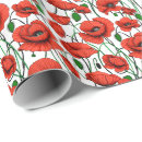 Buscar amapolas rojas papel de regalo Palomitas