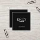 Buscar blanco y negro moderno tarjetas de visita General y unisex