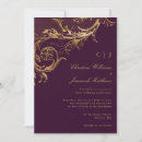 Buscar purple wedding invitaciones Monograma