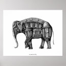 Buscar elefante blanco negro posters Moderno