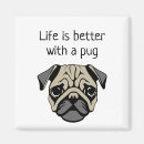 Buscar puño imanes Perro de pug