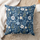 Buscar flores azules y blancas cojines General y unisex