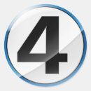 Buscar número cuatro pegatinas Números