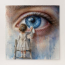 Buscar ojo azul puzzles Acuarela
