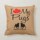 Buscar pugs cojines Puño