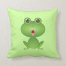 Buscar ranas del dibujo animado cojines Verde