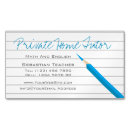 Buscar profesor particular privado tarjetas de visita Educación