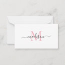 Buscar femenino tarjetas nota Monograma