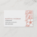 Buscar flores delicadas tarjetas de visita Rosa