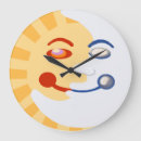 Buscar caras sonrientes relojes de pared Amarillo