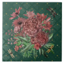 Buscar libélula del vintage azulejos Floral