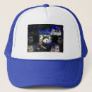 Buscar lobo blanco negro camionero gorras Azul