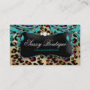 Buscar leopard print tarjetas de visita Moda