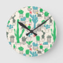 Buscar cactus relojes de pared Pattern