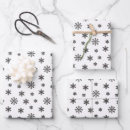 Buscar copos nieve de papel de regalo Negro y blanco