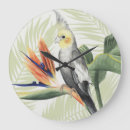 Buscar pájaro negro relojes de pared Hojas