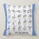 Buscar lenguaje de signos cojines Muestra