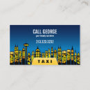 Buscar taxi la ciudad de tarjetas de visita Amarillo