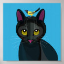 Buscar gato geométrico posters Negro