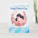 Buscar madre e hija tarjetas Ilustración