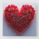 Buscar rosas relojes de pared Romántico