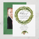 Buscar del invierno boda invitaciones Verde y blanco