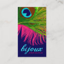 Buscar peafowl tarjetas de visita Azul